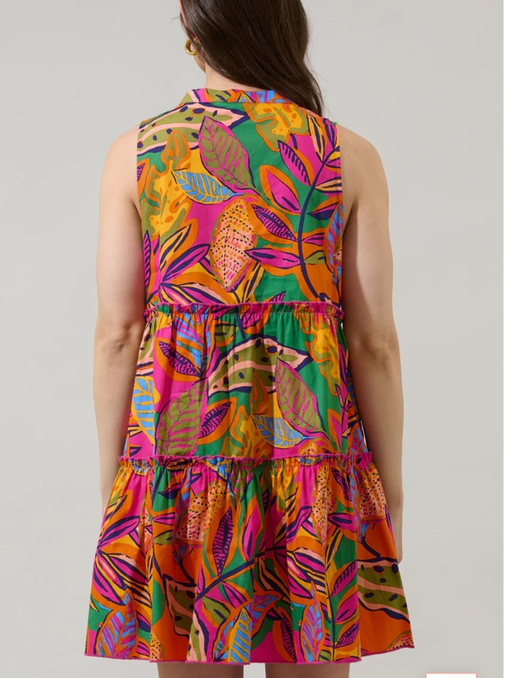 Sugar Lips Milana Adrina Shift Tiered Mini Dress #V00 - Picture 3 of 7